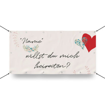 Banner Heiratsantrag "Vintage" Hauptbild