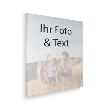 Leinwand selbst gestalten mit Foto und Text quadratisch Hauptbild