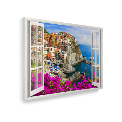 Leinwand Fensterblick Hauptbild Cinque Terre